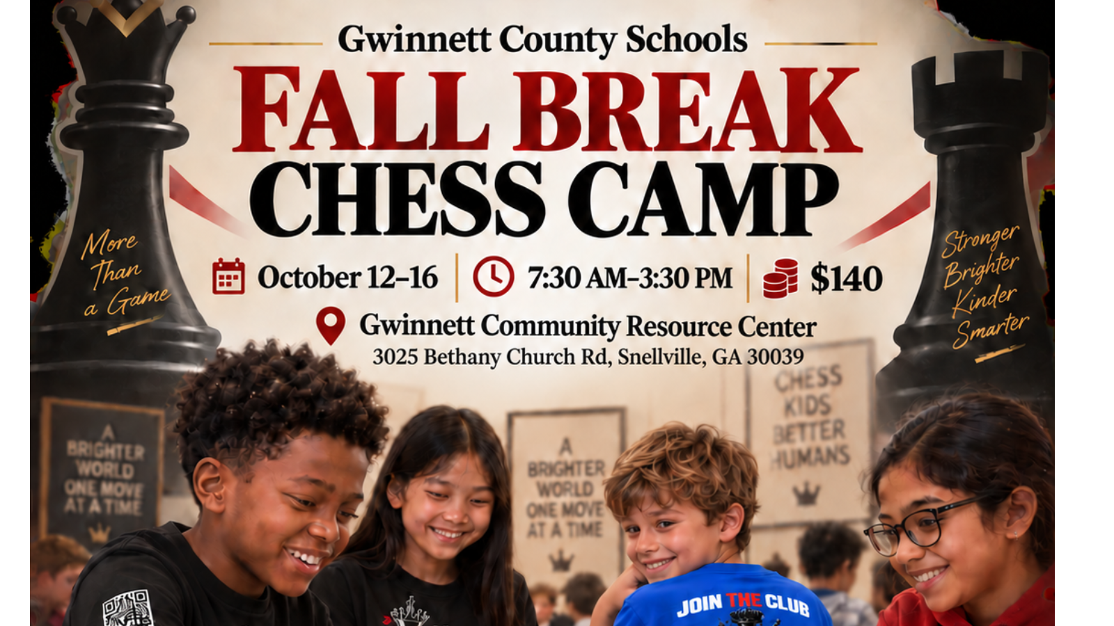 Gwinnett County Fall Break Chess and Pickleball Camp