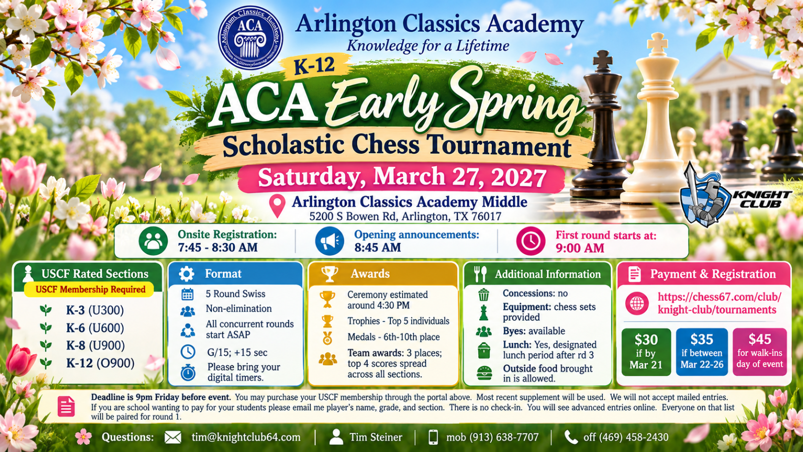 ACA Early Spring Scholastic 