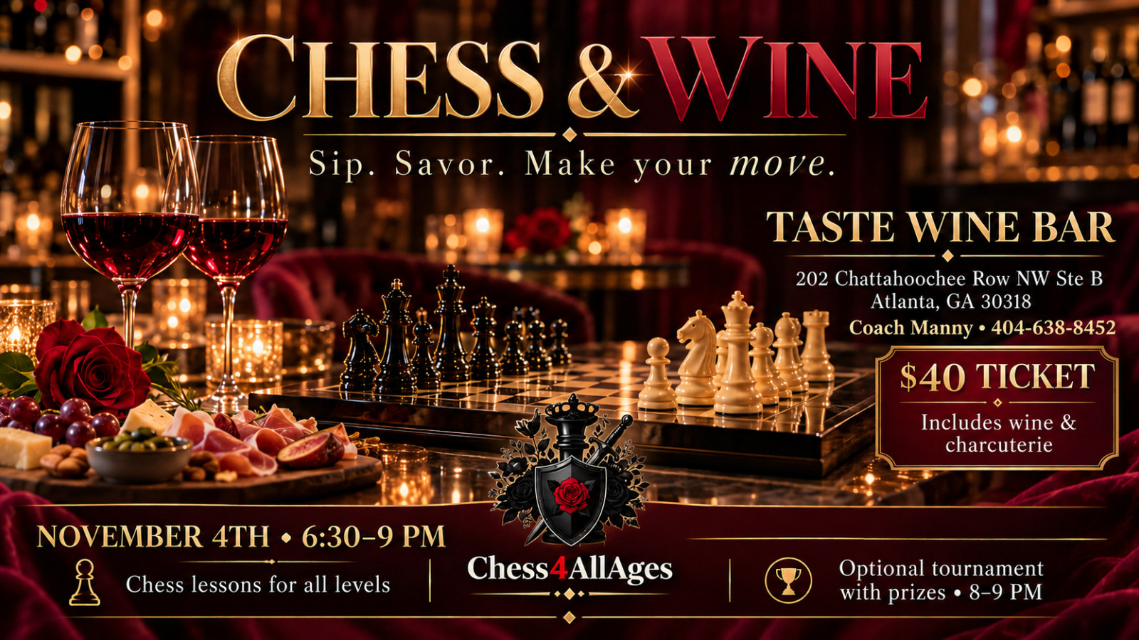 Ladies kNight Chess and Wine