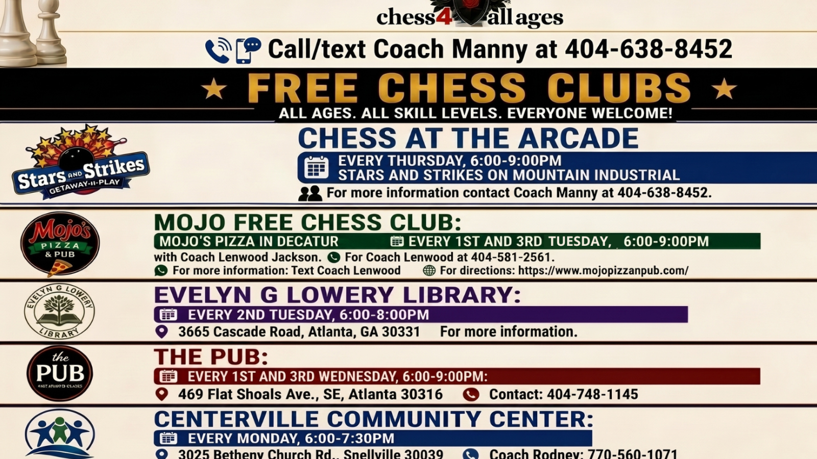 MOJO FREE CHESS CLUB Meeting